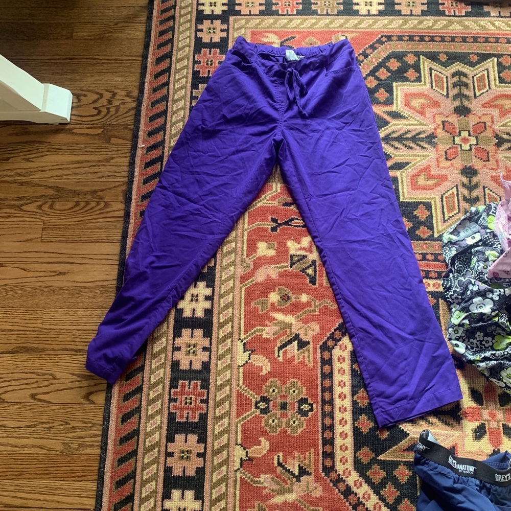 Pretty royal purple scrub pants